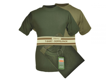 Hubertus T-Shirt Doppelpack (oliv/schilf)